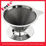 coffee accessories 18/8 coffee powder filter 304 stainless steel pour over coffee dripper